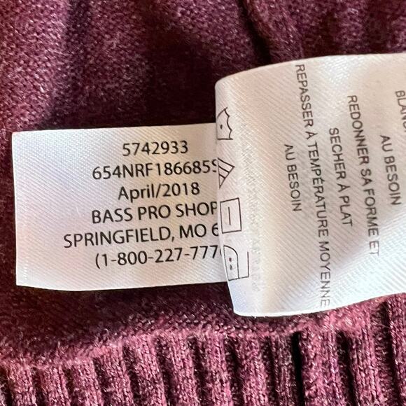 Natural Reflections Knit Open Front Cardigan Burgundy Medium NWT - Picture 8 of 8